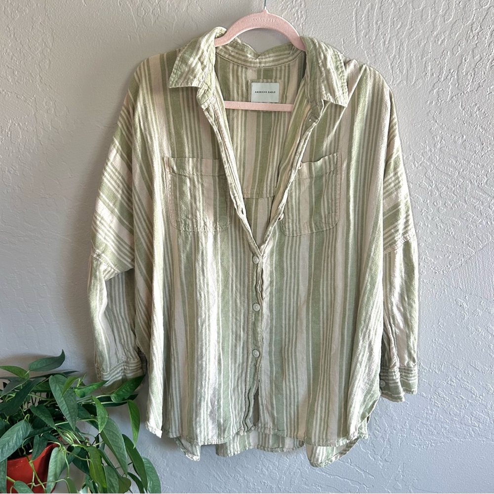 American Eagle oversized button up.